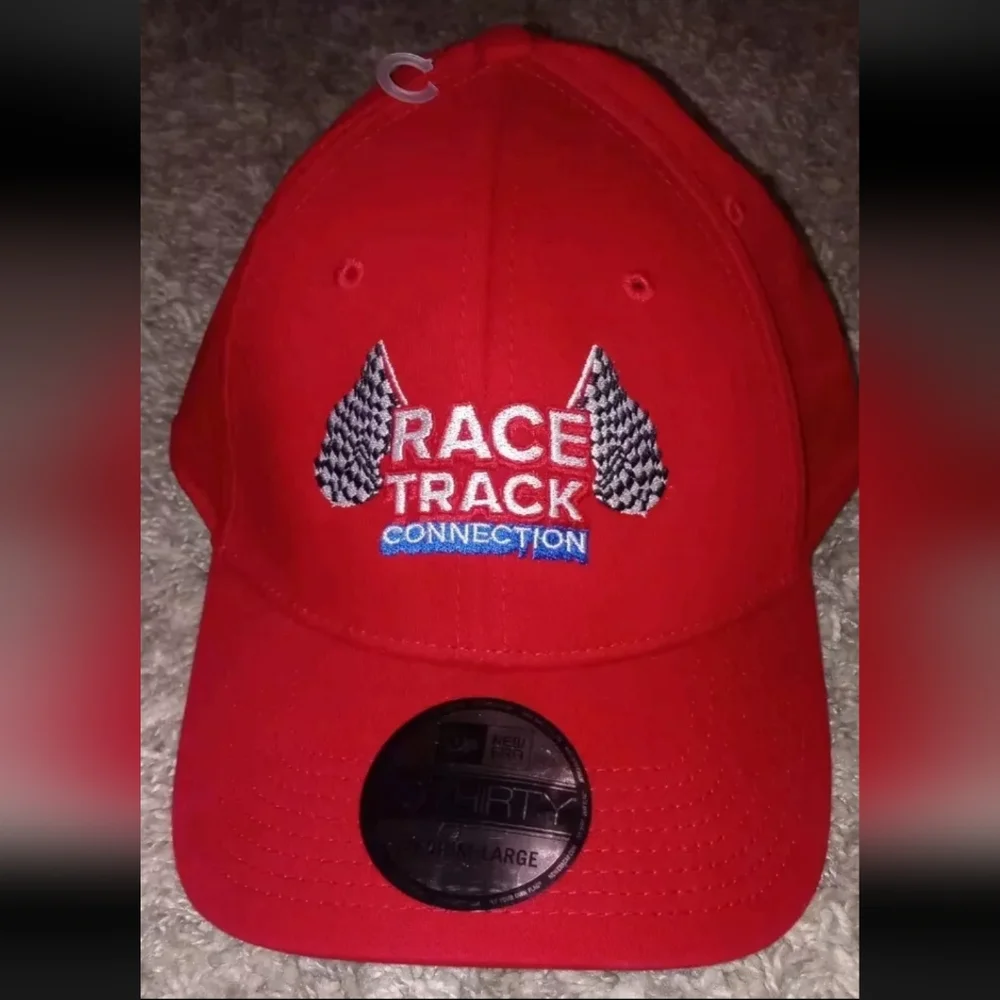 Men's New Era 39 Thirty Fitted Hat‎ Sz Medium Large Race Track Connection...